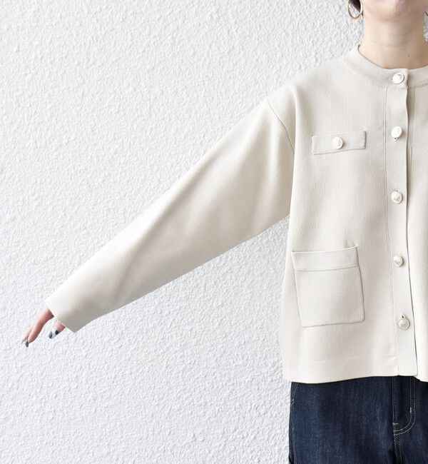 SHIPS any「SHIPS any:〈手洗い可能〉クルーネック ニット ジャケット カーディガン」|カーディガン|