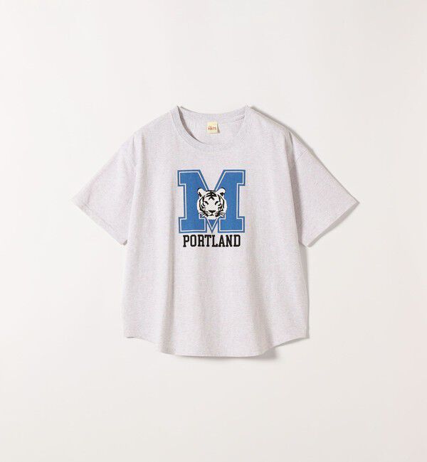 SHIPS any「《予約》【SHIPS any別注】THE KNiTS:〈洗濯機可能〉ラウンドヘム プリント ショート TEE」|Tシャツ・カットソー|