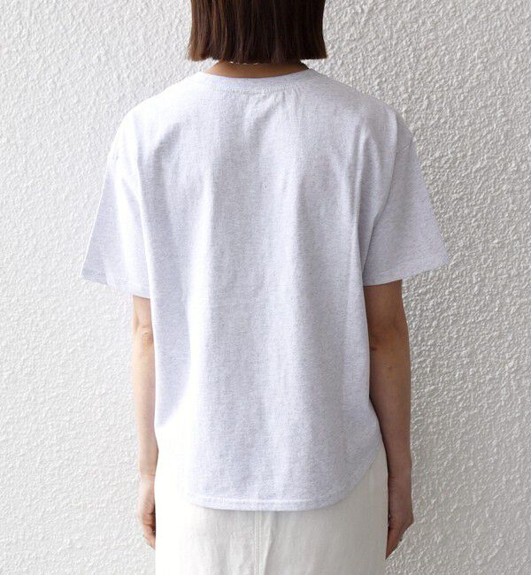 SHIPS any「《予約》【SHIPS any別注】THE KNiTS:〈洗濯機可能〉ラウンドヘム プリント ショート TEE」|Tシャツ・カットソー|