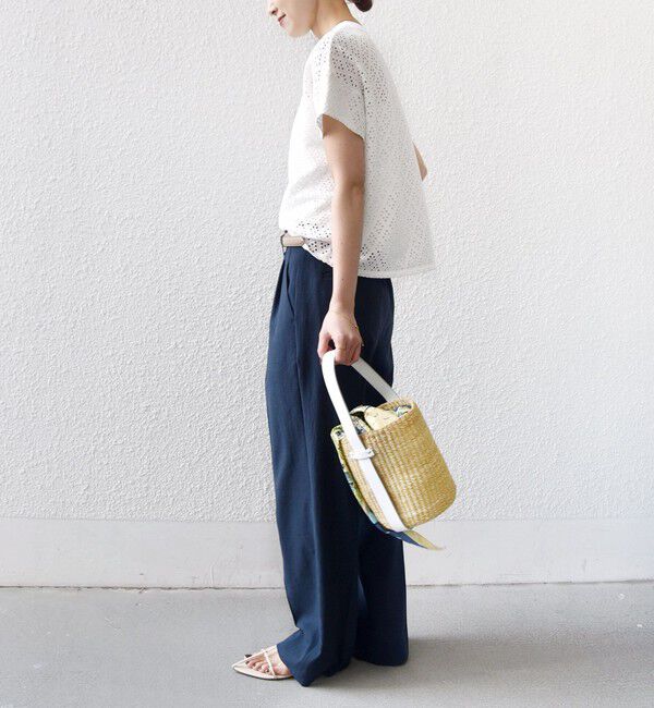 SHIPS for women「〈手洗い可能〉アイレット ショート スリーブ プルオーバー」|Tシャツ・カットソー|