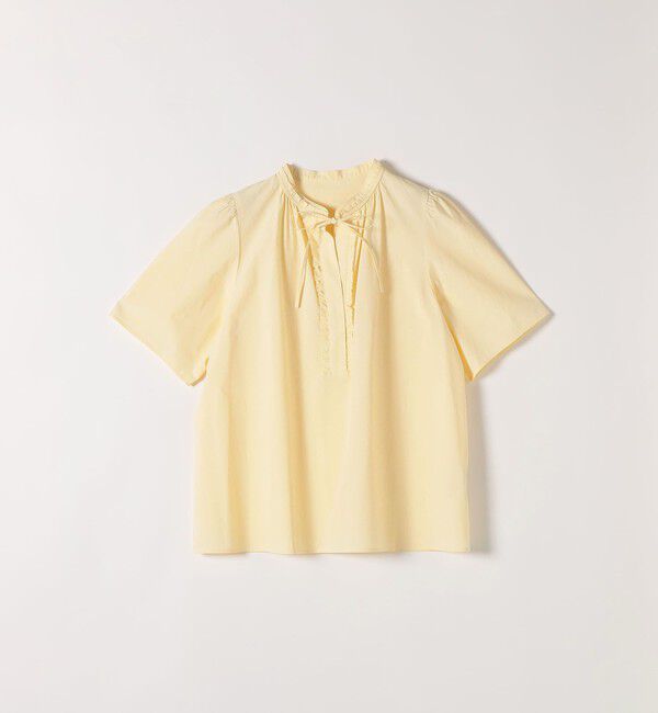 SHIPS any「《予約》SHIPS any:〈洗濯機可能〉タイプライター フリル スキッパー パフ ブラウス」|シャツ・ブラウス|