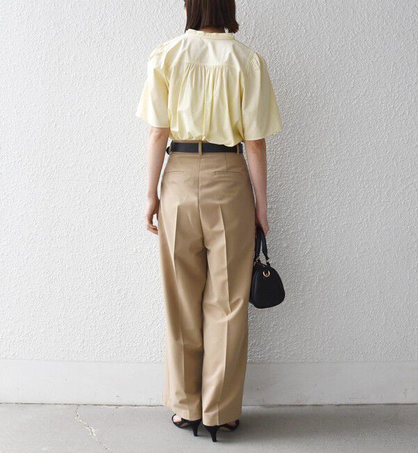 SHIPS any「《予約》SHIPS any:〈洗濯機可能〉タイプライター フリル スキッパー パフ ブラウス」|シャツ・ブラウス|