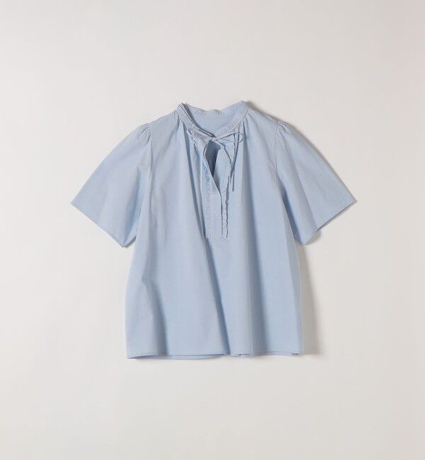 SHIPS any「《予約》SHIPS any:〈洗濯機可能〉タイプライター フリル スキッパー パフ ブラウス」|シャツ・ブラウス|