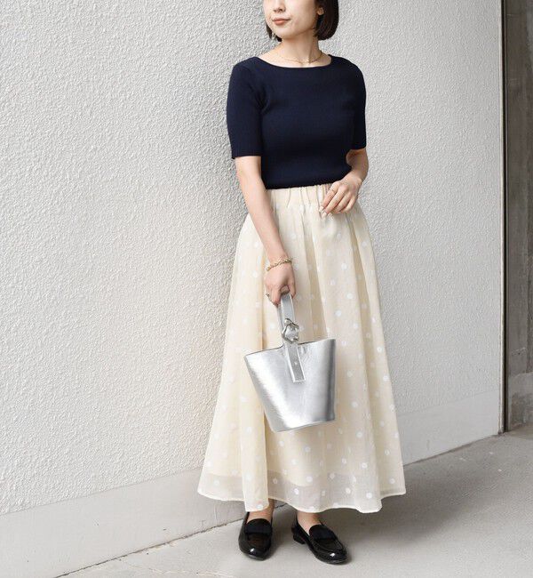 SHIPS Colors 「《予約》SHIPS Colors:〈手洗い可能〉リブ 5分袖 ニット◆」|ニット・セーター|