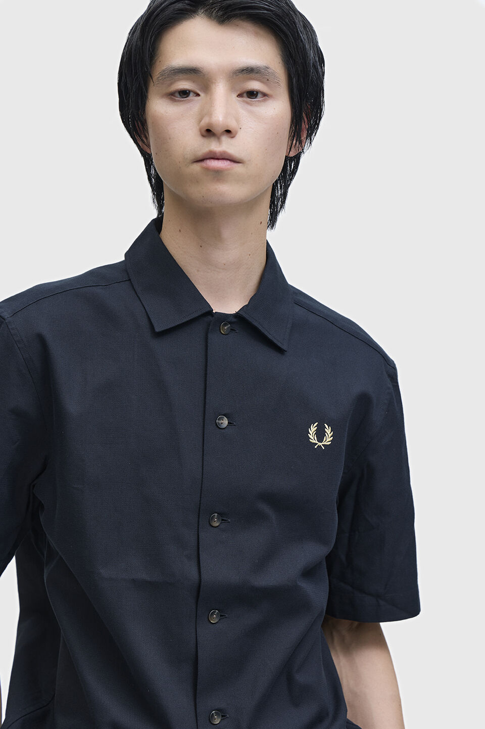FRED PERRY 「Basket Weave Shirt」|シャツ・ブラウス|BLACK