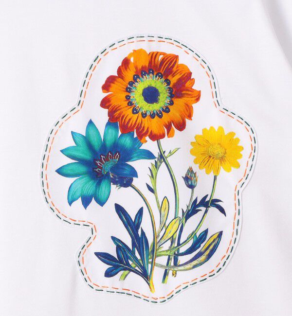 CABaN「CABaN スビンコットン FLOWERSモチーフTシャツ 」|Tシャツ・カットソー|