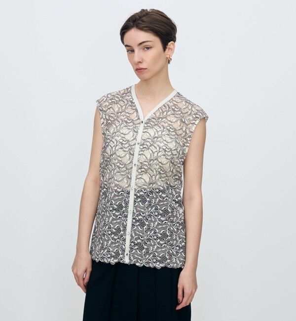 TOMORROWLAND collection「リーフコード レースジレブラウス」|シャツ・ブラウス|