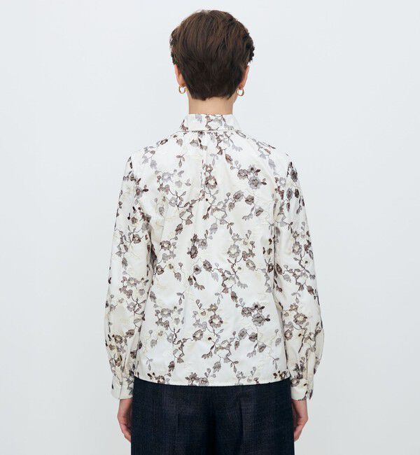 TOMORROWLAND collection「タフタフラワーエンブロイダリー ボリュームボウタイブラウス」|シャツ・ブラウス|