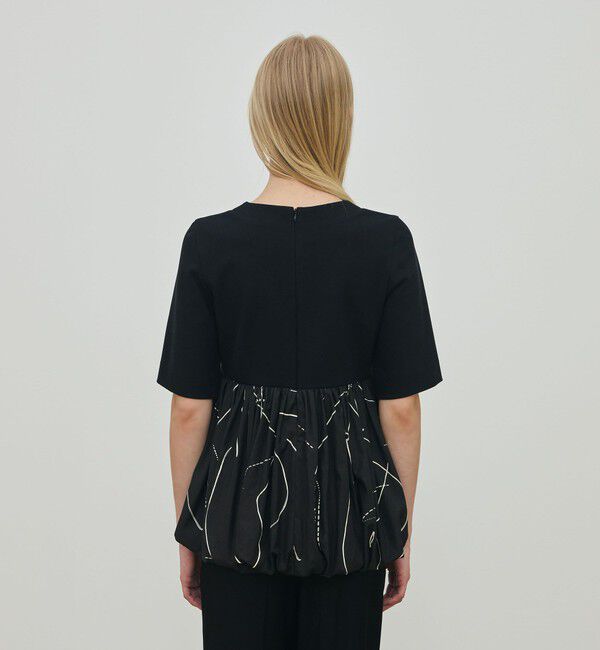 DES PRES「コードステッチプリント コンビバルーンプルオーバー」|シャツ・ブラウス|