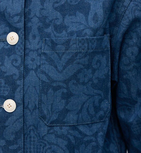 BACCA「ブルーデニムプリント ワークジャケット」|ブルゾン・スタジャン|