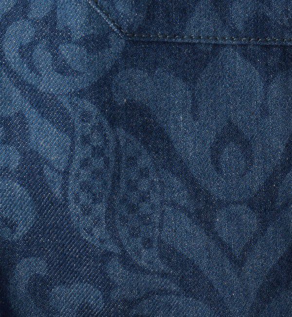 BACCA「ブルーデニムプリント ワークジャケット」|ブルゾン・スタジャン|