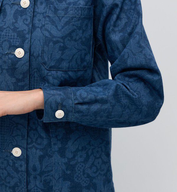 BACCA「ブルーデニムプリント ワークジャケット」|ブルゾン・スタジャン|