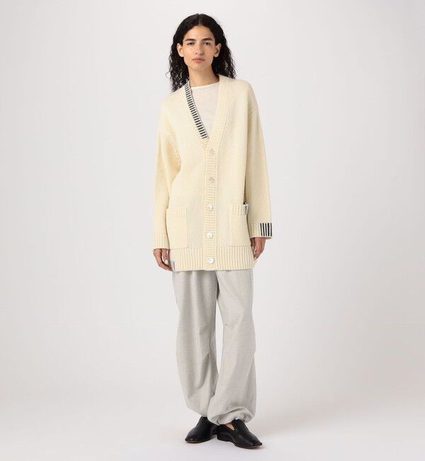 GALERIE VIE「パーシャルストライプ Vネックカーディガン」|カーディガン|