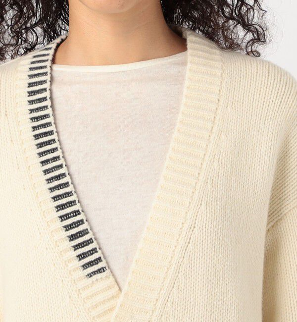 GALERIE VIE「パーシャルストライプ Vネックカーディガン」|カーディガン|