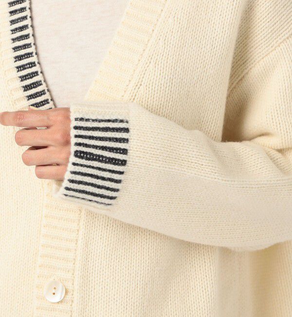 GALERIE VIE「パーシャルストライプ Vネックカーディガン」|カーディガン|