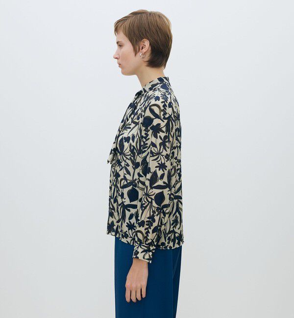 TOMORROWLAND collection「ホヤリーフプリント フロントタイブラウス」|シャツ・ブラウス|
