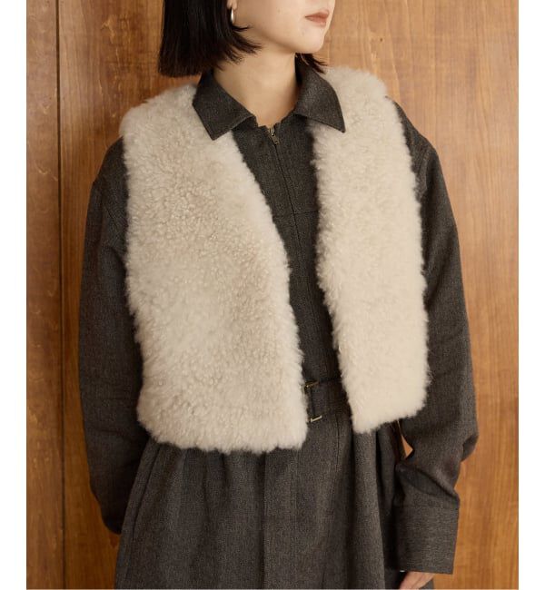 IENA LA BOUCLE「IENA LA BOUCLE カシミヤファーベスト」|ダウンベスト・ベスト|