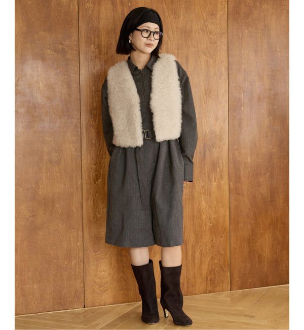 IENA LA BOUCLE「IENA LA BOUCLE カシミヤファーベスト」|ダウンベスト・ベスト|