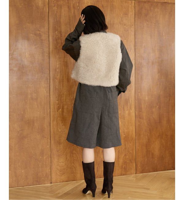 IENA LA BOUCLE「IENA LA BOUCLE カシミヤファーベスト」|ダウンベスト・ベスト|