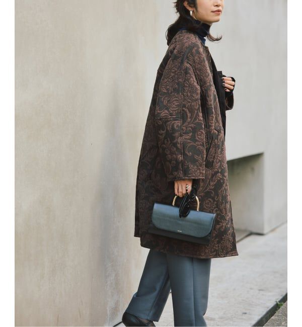 VERMEIL par iena「manipuri マニプリ ジャガード スナップダーツコート  0153413001」|ノーカラーコート|