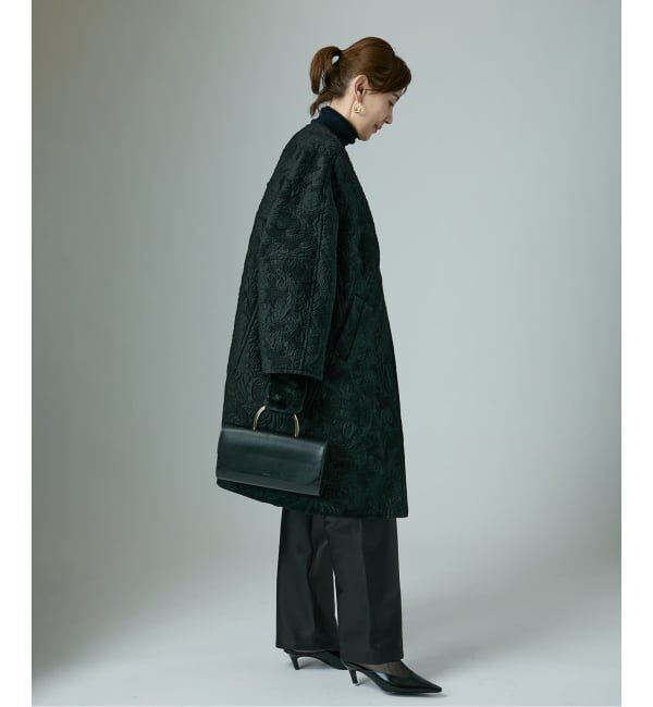 VERMEIL par iena「manipuri マニプリ ジャガード スナップダーツコート  0153413001」|ノーカラーコート|