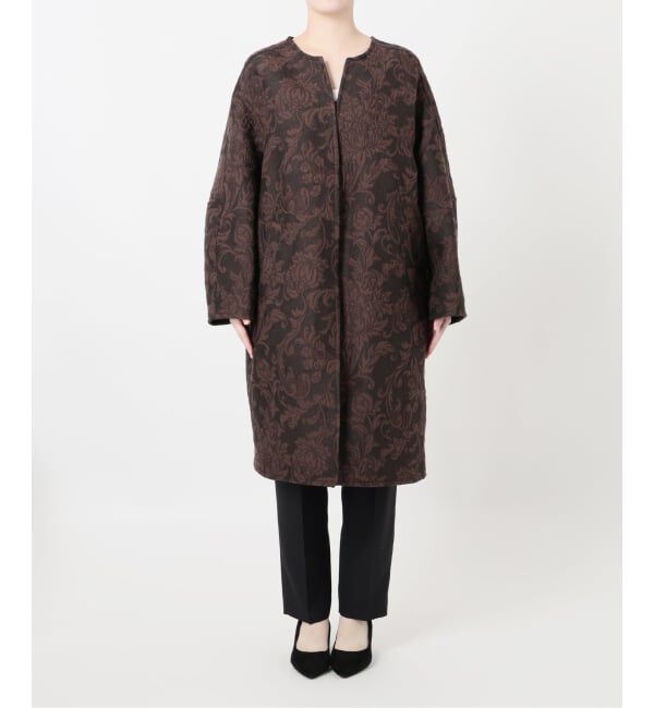 VERMEIL par iena「manipuri マニプリ ジャガード スナップダーツコート  0153413001」|ノーカラーコート|