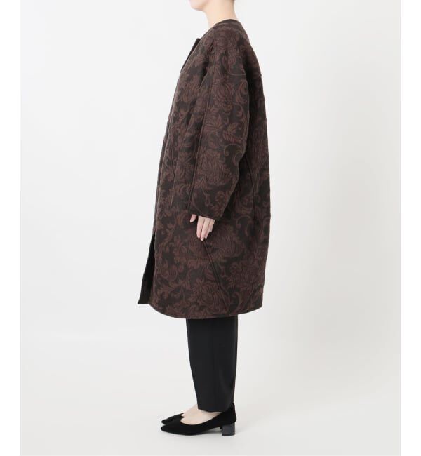 VERMEIL par iena「manipuri マニプリ ジャガード スナップダーツコート  0153413001」|ノーカラーコート|
