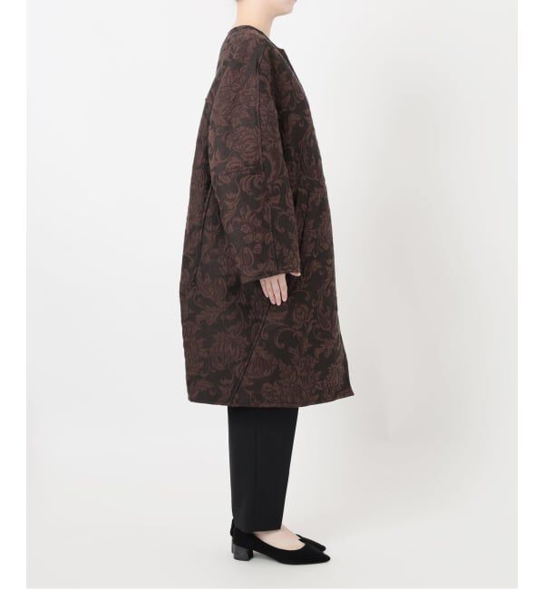 VERMEIL par iena「manipuri マニプリ ジャガード スナップダーツコート  0153413001」|ノーカラーコート|