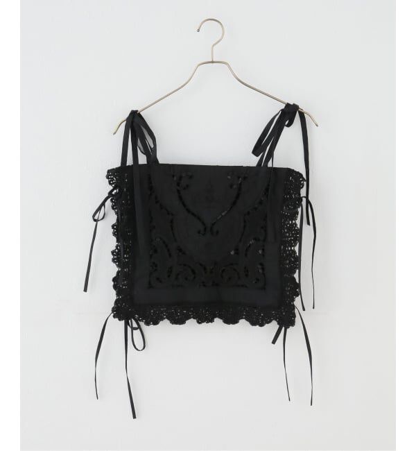 IENA LA BOUCLE「HERITER/エリテ ボビンレース カットワーク パーツ キャミソール H0-00-3073」|キャミソール|ブラック
