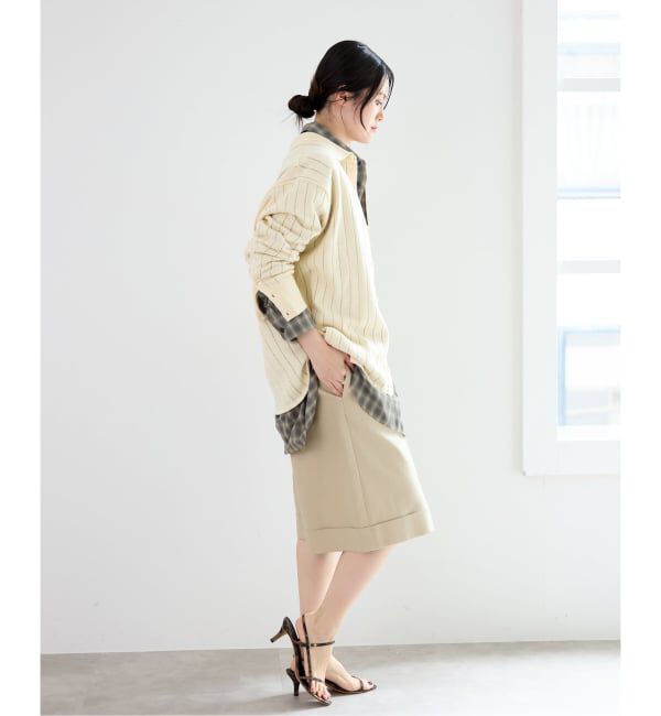 IENA「WANDERUNG/ワンデルング cotton cashmere knit SH ニット WRKNN-005-01」|ニット・セーター|