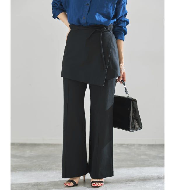 IENA「CURRENTAGE/カレンテージラップパンツ A2561UP 403」|スラックス|