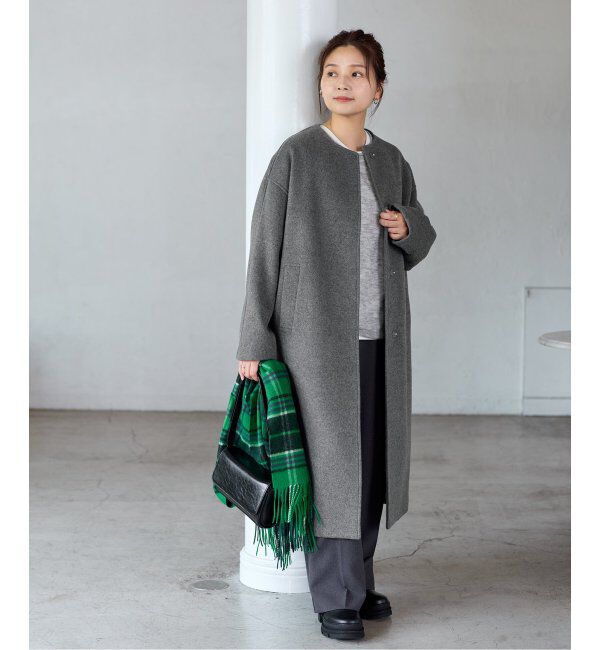 JOURNAL STANDARD「スーパー140ビーバーノーカラーコート」|ノーカラーコート|