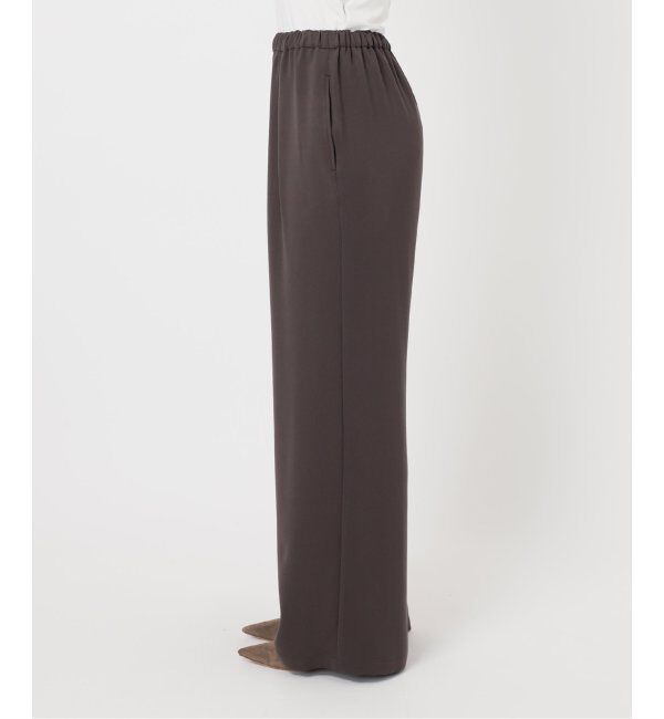 NOBLE「【洗える】ライトジョーゼットドレープパンツ」|スラックス|