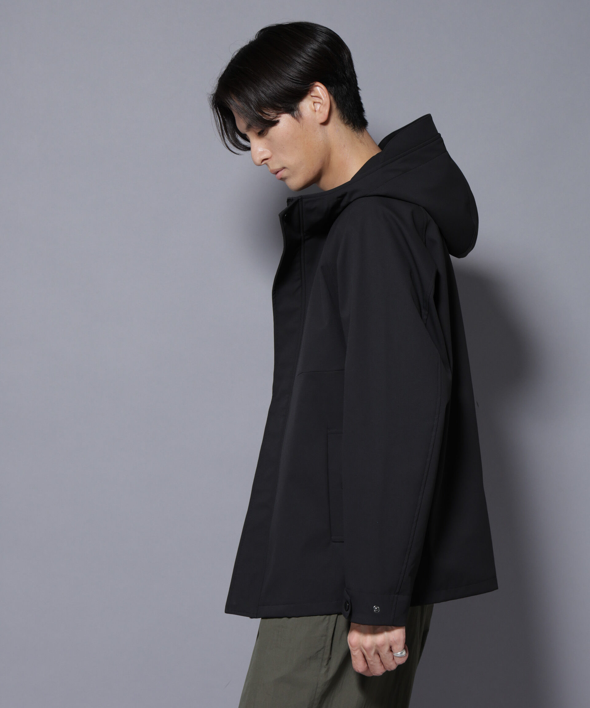 nano･universe「ボンディングウォームパーカー」|ブルゾン・スタジャン|