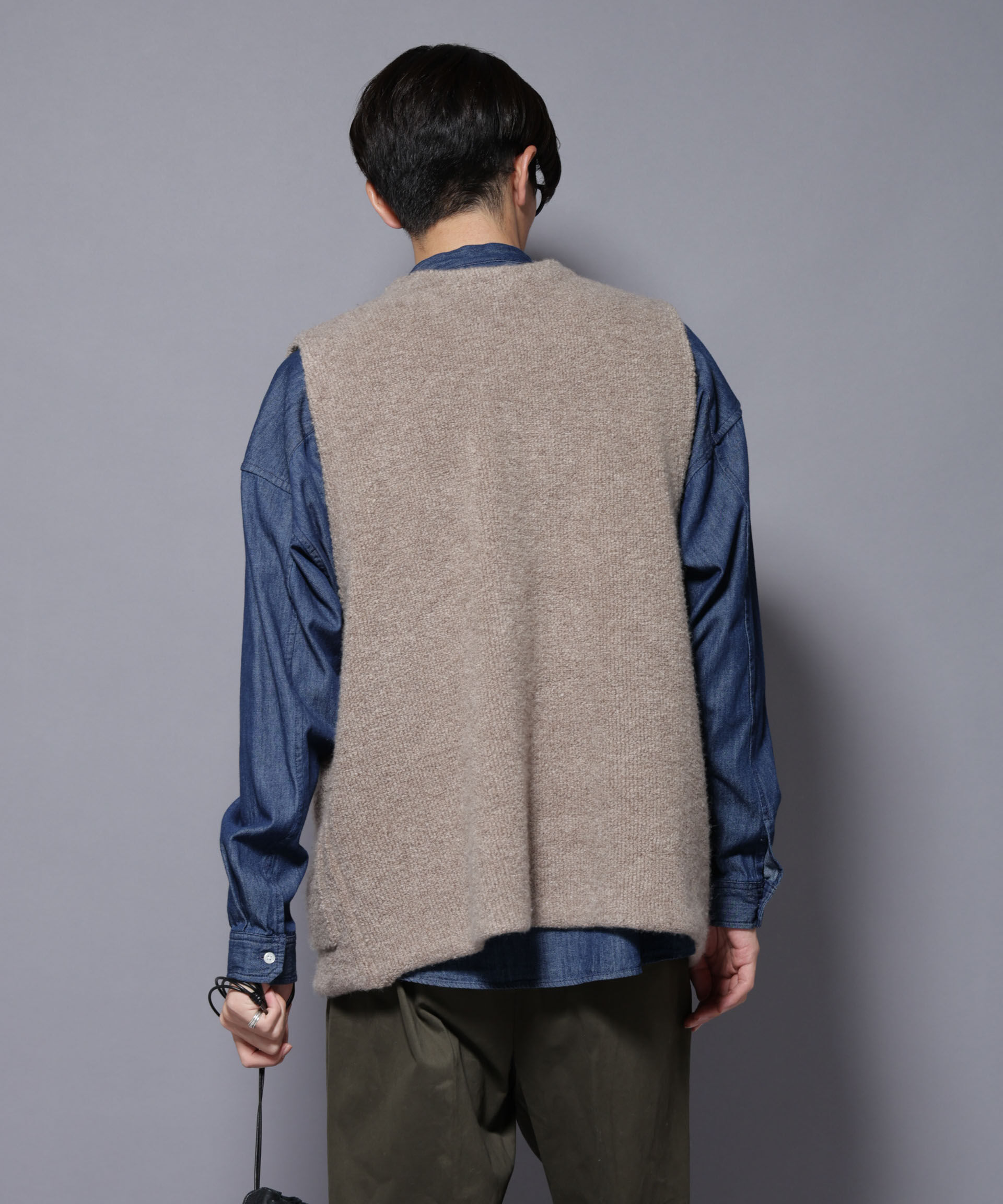 nano･universe「W/Acパイル オルタナティブベスト」|ニット・セーター|