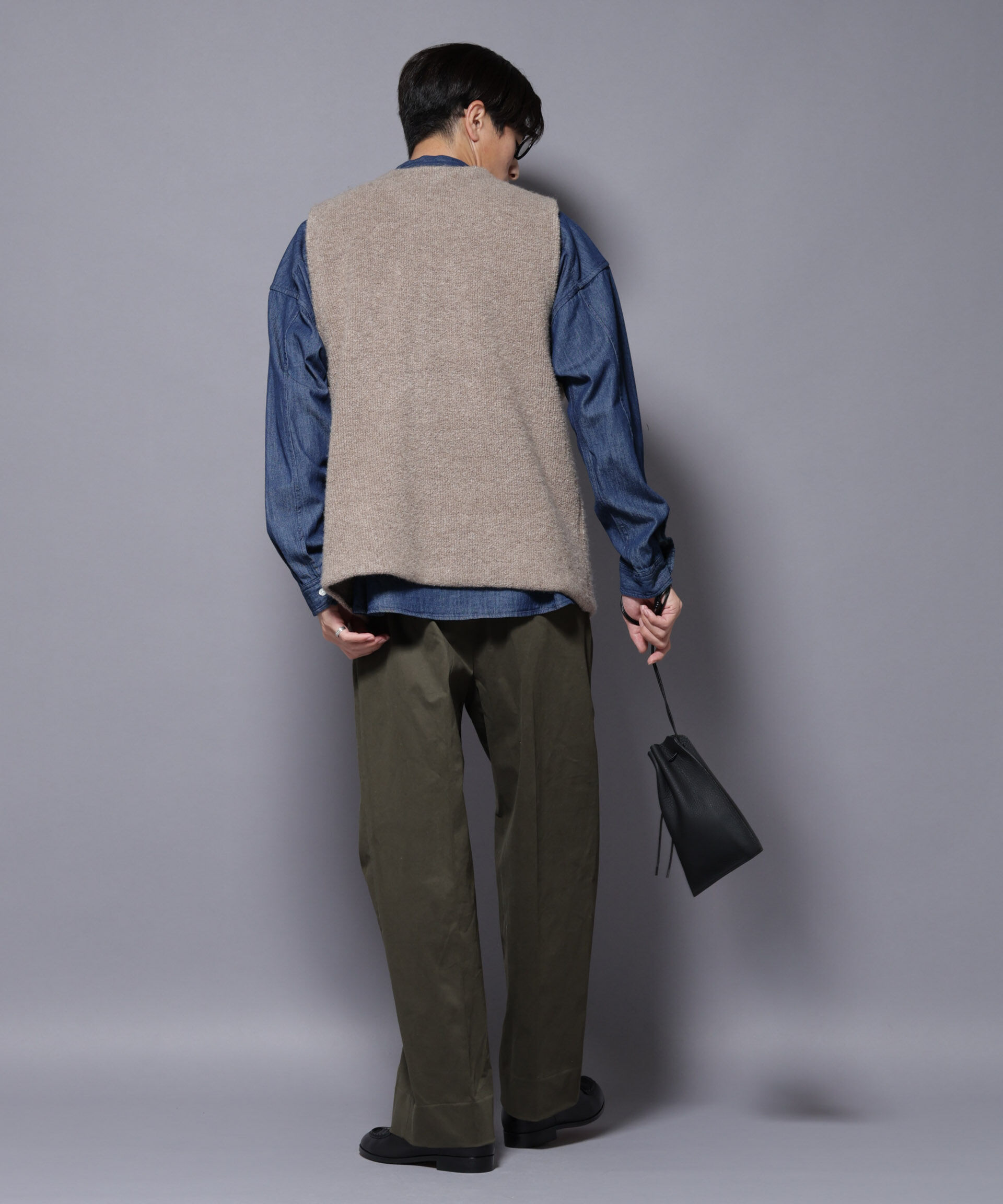 nano･universe「W/Acパイル オルタナティブベスト」|ニット・セーター|