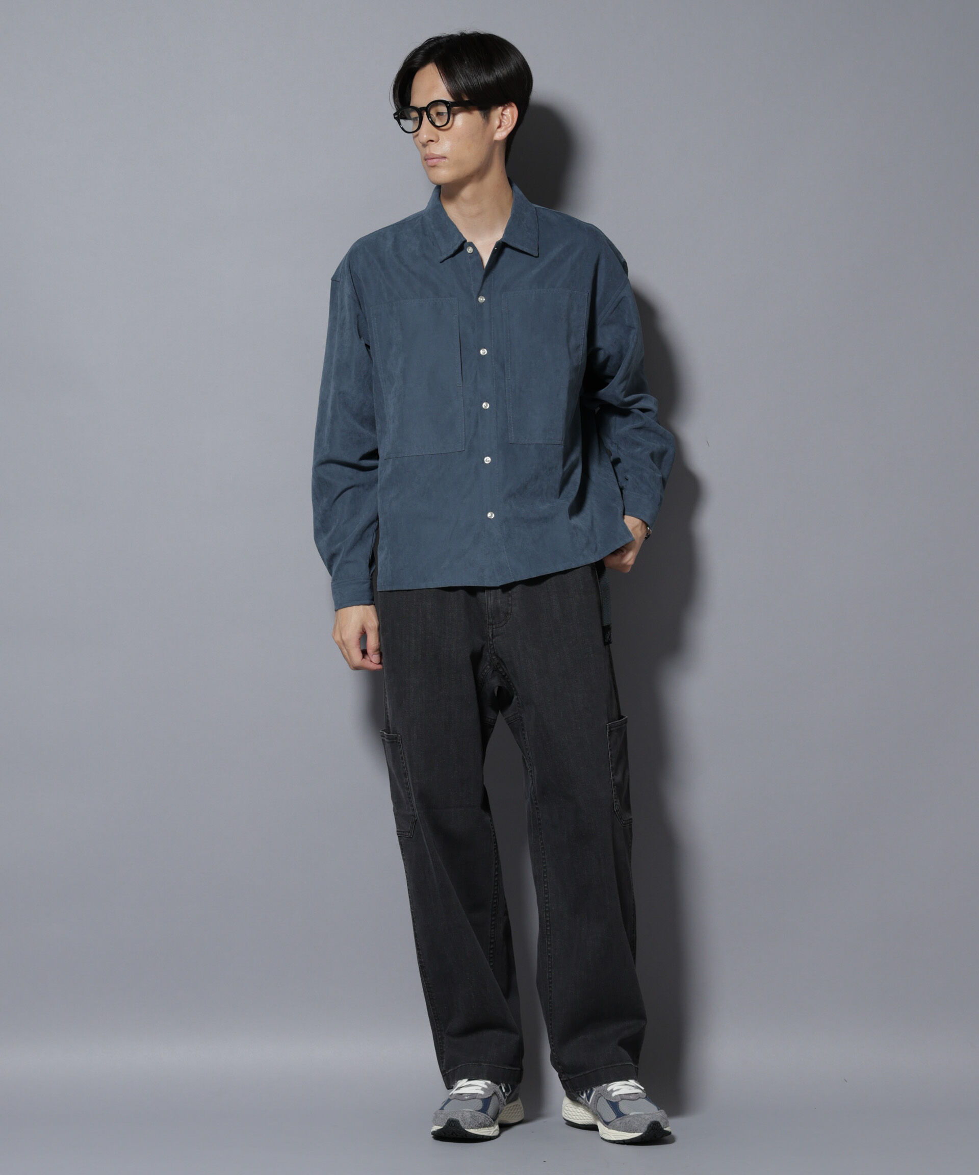 nano･universe「NORMANBROS別注ワイドポケット ピーチ起毛シャツ(セットアップ可)」|シャツ・ブラウス|