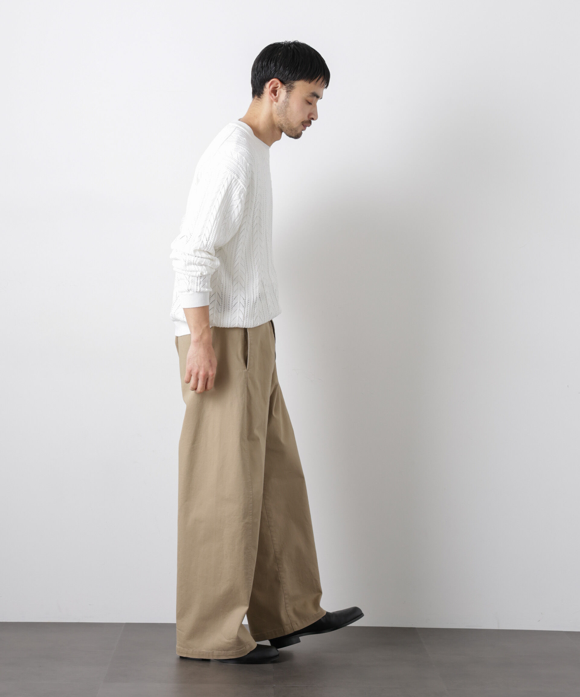 nano･universe「｢ASSEMBLANC｣コードヤーンシアーケーブルニット」|ニット・セーター|