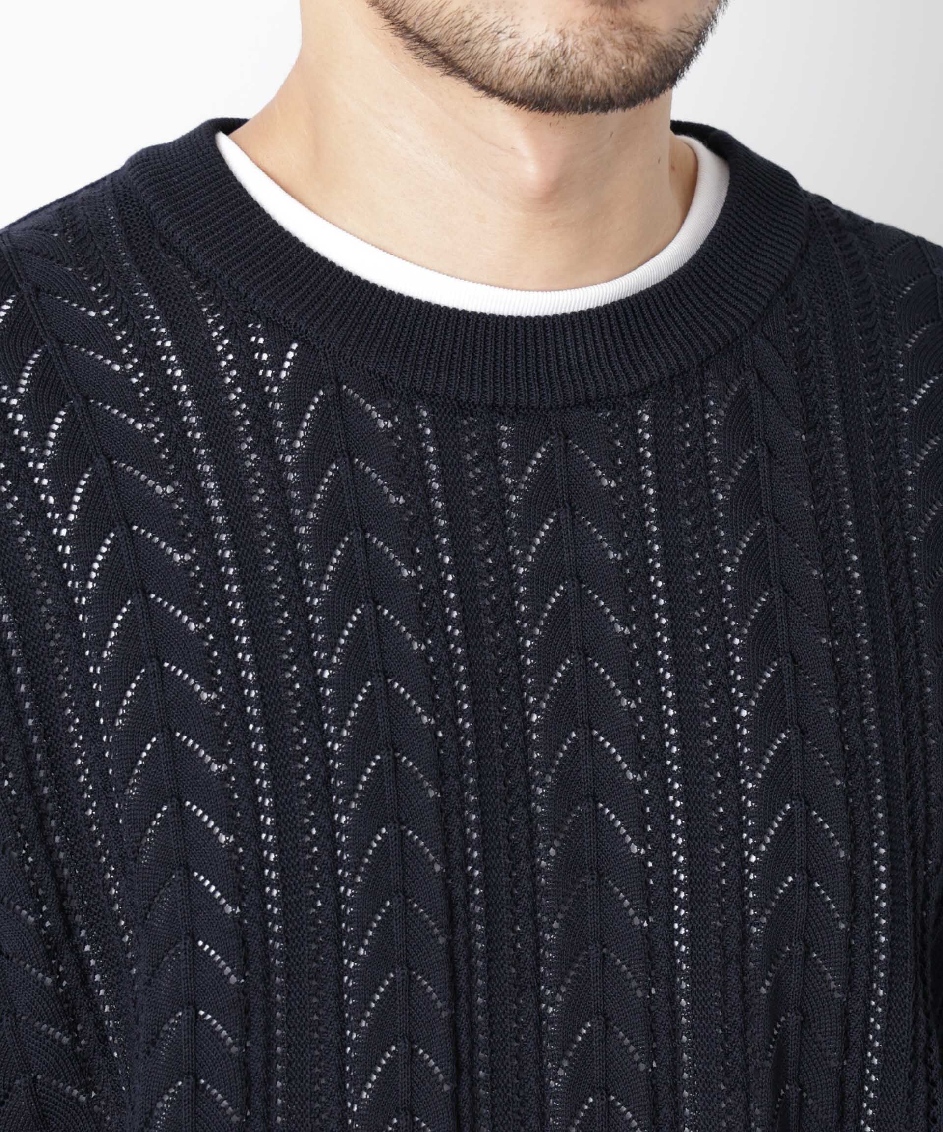 nano･universe「｢ASSEMBLANC｣コードヤーンシアーケーブルニット」|ニット・セーター|