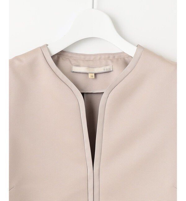 自由区「【ご好評につき追加生産・洗える】グログランノーカラー ジャケット」|ノーカラージャケット|