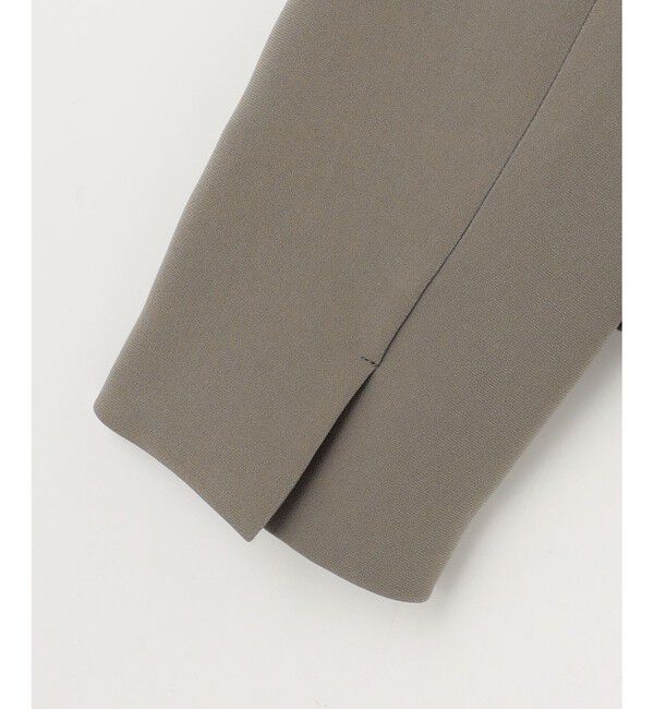 自由区「【ご好評アイテム・セットアップ対応・セレモニー・通勤】トリアセダブルクロスノーカラー ジャケット」|ノーカラージャケット|