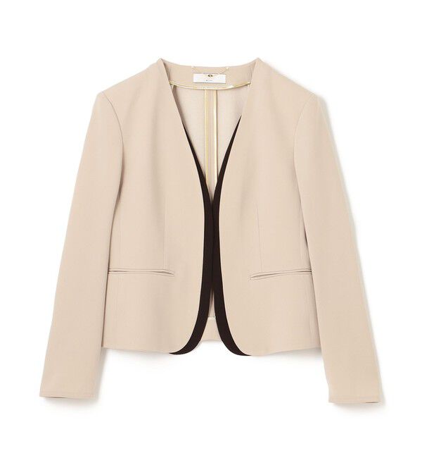 BEIGE,「【L-size】CINDY / ダブルカラージャケット」|ノーカラージャケット|