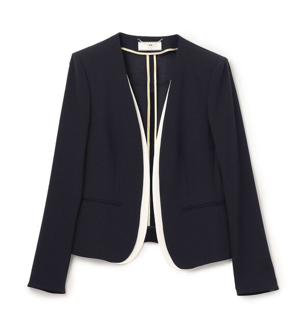 BEIGE,「【L-size】CINDY / ダブルカラージャケット」|ノーカラージャケット|