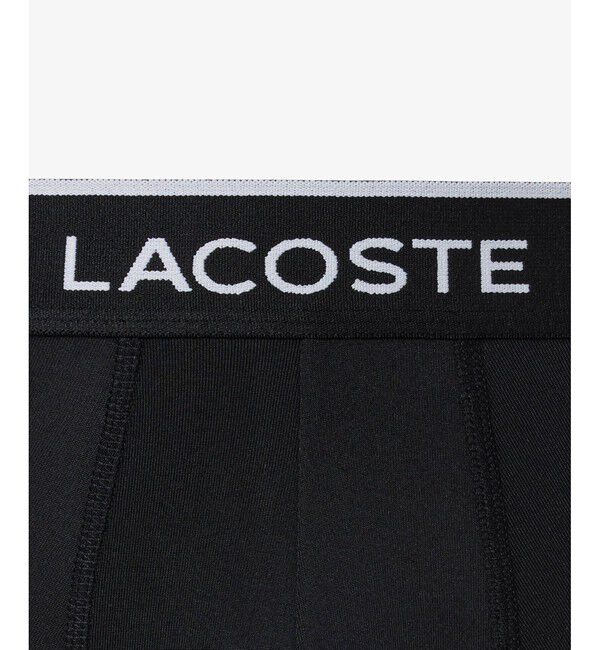 LACOSTE「3P ブランドネームロゴウエストバンドマイクロファイバートランクショーツ」|インナー|