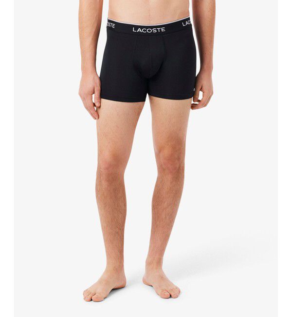 LACOSTE「3P ブランドネームロゴウエストバンドマイクロファイバートランクショーツ」|インナー|