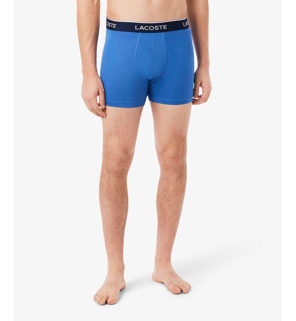 LACOSTE「3P ブランドネームロゴウエストバンドマイクロファイバートランクショーツ」|インナー|
