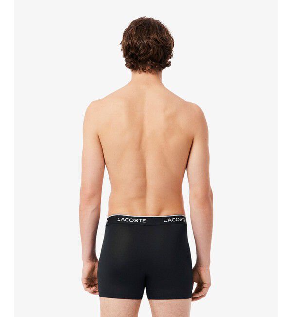 LACOSTE「3P ブランドネームロゴウエストバンドマイクロファイバートランクショーツ」|インナー|