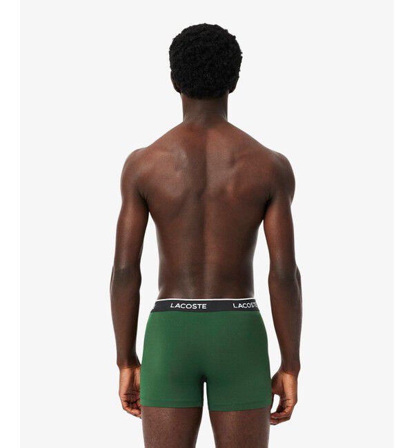 LACOSTE「3P ブランドネームロゴウエストバンドマイクロファイバートランクショーツ」|インナー|
