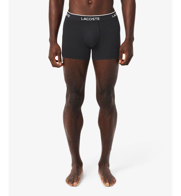 LACOSTE「3P ブランドネームロゴウエストバンドマイクロファイバートランクショーツ」|インナー|