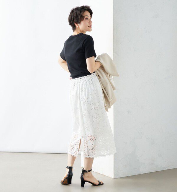 NOLLEY'S「《セットアップ対応》Brocheレース ギャザータイトスカート」|タイト|